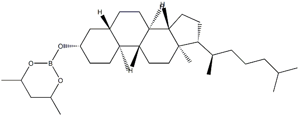 2-[(5α-Cholestan-3β-yl)oxy]-4,6-dimethyl-1,3,2-dioxaborinane structure