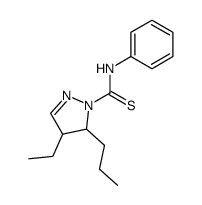 4-Ethyl-4,5-dihydro-N-phenyl-5-propyl-1H-pyrazole-1-carbothioamide structure