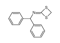 2-(Diphenylmethylimino)-1,3-dithietane结构式