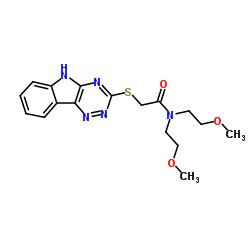 Acetamide, N,N-bis(2-methoxyethyl)-2-(2H-1,2,4-triazino[5,6-b]indol-3-ylthio)- (9CI)结构式