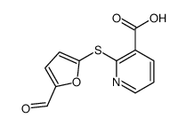 3-Pyridinecarboxylicacid,2-[(5-formyl-2-furanyl)thio]-(9CI) structure