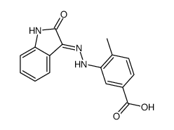 4-methyl-3-[2-(2-oxoindol-3-yl)hydrazinyl]benzoic acid结构式