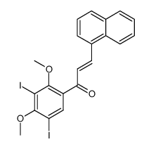 2',4'-Dimethoxy-3',5'-diiodphenyl-2,3-benzostyryl-keton Structure