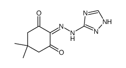 5,5-dimethyl-cyclohexane-1,2,3-trione 2-[(1H-[1,2,4]triazol-3-yl)-hydrazone]结构式