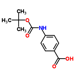 4-(叔丁氧羰基氨基)苯甲酸结构式