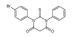 1-(4-bromo-phenyl)-3-phenyl-2-thioxo-dihydro-pyrimidine-4,6-dione结构式