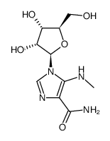 5-(methylamino)-1-β-D-ribofuranosyl-1H-imidazole-4-carboxamide Structure