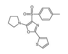 4-(4-methylphenyl)sulfonyl-5-pyrrolidin-1-yl-2-thiophen-2-yl-1,3-oxazole Structure