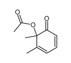 (RS)-6-Acetoxy-5,6-dimethyl-2,4-cyclohexadien-1-on结构式