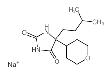 5-(3-methylbutyl)-5-(oxan-4-yl)imidazolidine-2,4-dione结构式