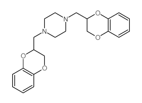 Piperazine, 1,4-bis[ (2, 3-dihydro-1,4-benzodioxin-2-yl)methyl]- structure