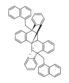 (4bS,6S,10bS,12S)-6,12-bis(naphthalen-1-ylmethyl)-5,6,11,12-tetrahydro-4b,12:6,10b-bis([1,2]benzeno)chrysene结构式