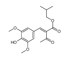 BUTANOIC ACID, 2-[(4-HYDROXY-3,5-DIMETHOXYPHENYL)METHYLENE]-3-OXO-, 2-METHYLPROPYL ESTER structure