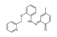 4-methyl-6-[[2-(pyridin-2-ylmethylsulfanyl)phenyl]hydrazinylidene]cyclohexa-2,4-dien-1-one Structure