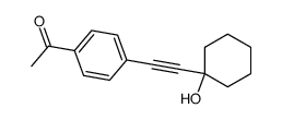 1-[4-(2-(1-hydroxycyclohexyl)ethynyl)phenyl]ethanone结构式