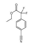 ethyl 2-(4-cyanophenyl)-2,2-difluoroacetate structure