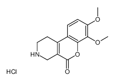 1,2,3,4-Tetrahydro-7,8-dimethoxy-5H-[1]benzopyrano[3,4-c]pyridin-5-one hydrochloride结构式