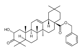 (2α)-2-Hydroxy-3-oxo-olean-12-en-28-oic acid phenylmethyl ester Structure