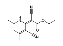 Cyano-[3-cyano-4,6-dimethyl-1H-pyridin-(2E)-ylidene]-acetic acid ethyl ester结构式