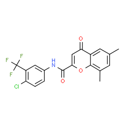 N-[4-Chloro-3-(trifluoromethyl)phenyl]-6,8-dimethyl-4-oxo-4H-chromene-2-carboxamide picture