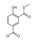 Benzoic acid, 5-(chlorocarbonyl)-2-hydroxy-, methyl ester (9CI)结构式