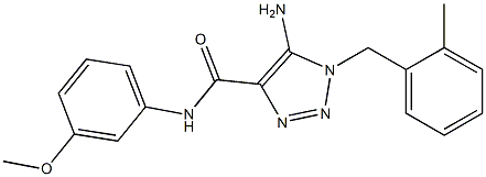 5-amino-N-(3-methoxyphenyl)-1-[(2-methylphenyl)methyl]triazole-4-carboxamide Structure