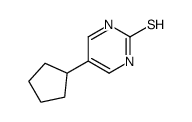 5-cyclopentyl-1H-pyrimidine-2-thione结构式