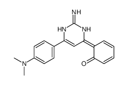 6-[2-amino-4-[4-(dimethylamino)phenyl]-1H-pyrimidin-6-ylidene]cyclohexa-2,4-dien-1-one Structure