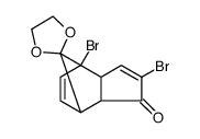 Spiro[1,3-dioxolane-2,8'-[4,7]methano[1H]inden]-1'-one, 2',4'-dibromo-3'a,4',7',7'a-tetrahydro structure