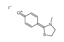 2-(4-chlorophenyl)-3-methyl-4,5-dihydro-1,3-thiazol-3-ium,iodide结构式