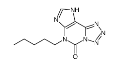 6-pentyl-6,9-dihydro-5H-tetrazolo[5,1-i]purin-5-one Structure