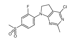 4-chloro-7-[2-fluoro-4-(methylsulfonyl)phenyl]-2-methyl-6,7-dihydro-5H-pyrrolo[2,3-d]pyrimidine Structure