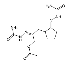 2-(3-acetoxy-2-semicarbazono-propyl)-cyclopentanone semicarbazone结构式