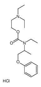 diethyl-[2-[ethyl(1-phenoxypropan-2-yl)carbamoyl]oxyethyl]azanium,chloride Structure