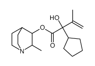 (2-methyl-1-azabicyclo[2.2.2]octan-3-yl) 2-cyclopentyl-2-hydroxy-3-methylbut-3-enoate Structure