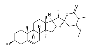 (4R,6R)-4-ethyl-6-((S)-1-((3S,8S,9S,10R,13S,14S,17R)-3-hydroxy-10,13-dimethyl-2,3,4,7,8,9,10,11,12,13,14,15,16,17-tetradecahydro-1H-cyclopenta[a]phenanthren-17-yl)ethyl)-3-methyltetrahydro-2H-pyran-2-one结构式