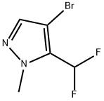 4-bromo-5-(difluoromethyl)-1-methyl-1H-pyrazole Structure
