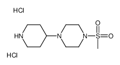 1-(Methylsulfonyl)-4-(piperidin-4-yl)piperazine (dihydrochloride)结构式