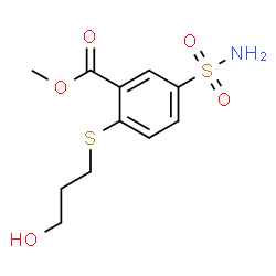 4-(3-Hydroxypropylthio)-3-methoxycarbonylbenzenesulfonamide Structure