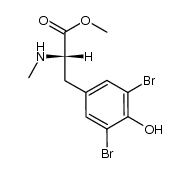 2,6-dibromo-N-methyltyrosine methyl ester结构式