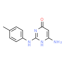 6-Amino-2-[(4-methylphenyl)amino]pyrimidin-4(3H)-one结构式