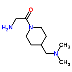 2-Amino-1-{4-[(dimethylamino)methyl]-1-piperidinyl}ethanone结构式