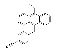 9-(methylthio)-10-(p-cyanobenzyl)anthracene Structure