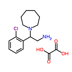 2-(1-Azepanyl)-2-(2-chlorophenyl)ethanamine ethanedioate (1:1)结构式