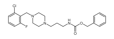 {[3-(4-(2-chloro-6-fluoro-benzyl)piperazin-1-yl)]propyl}carbamic acid benzyl ester Structure