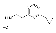 2-(4-cyclopropylpyrimidin-2-yl)ethanamine,hydrochloride Structure