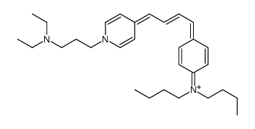 N,N-dibutyl-4-[(1E,3E)-4-[1-[3-(diethylamino)propyl]pyridin-1-ium-4-yl]buta-1,3-dienyl]aniline Structure