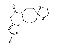 2-(4-bromothiophen-2-yl)-1-(1,4-dithia-9-azaspiro[4.6]undecan-9-yl)ethanone Structure