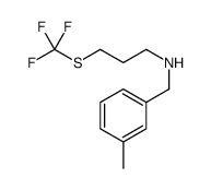 N-(3-Methylbenzyl)-3-[(trifluoromethyl)sulfanyl]-1-propanamine结构式