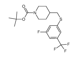 tert-butyl 4-(((3-fluoro-5-(trifluoromethyl)phenyl)thio)methyl)piperidine-1-carboxylate结构式